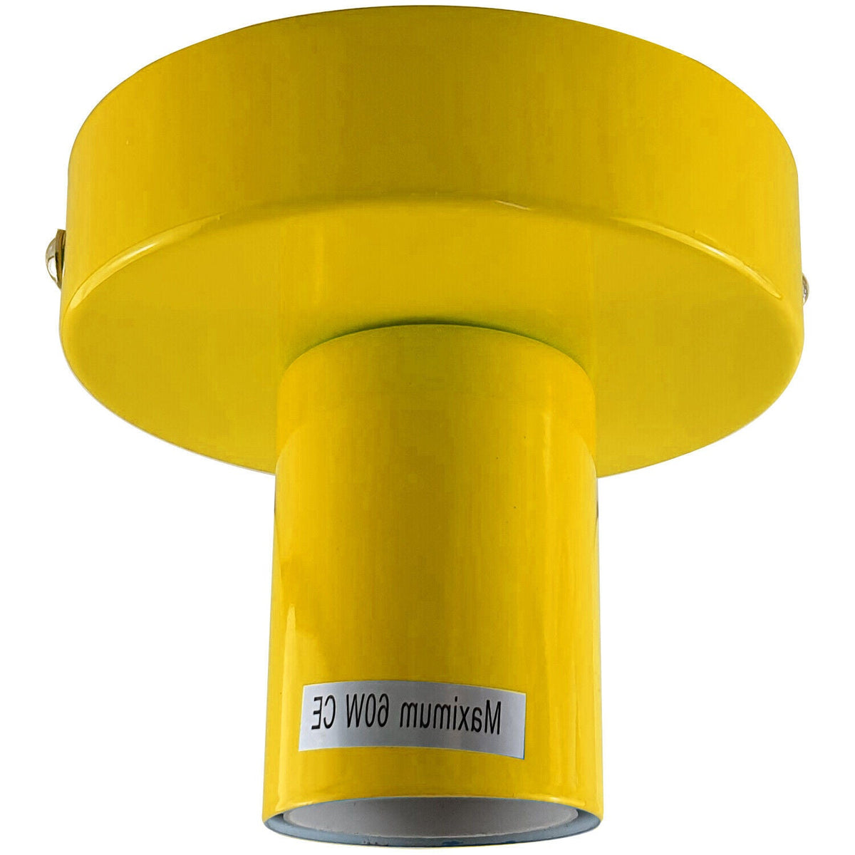 Flush Ceiling Lamp Holder – E27, 7 Colours, Optional Cage & Bulb - photo 8