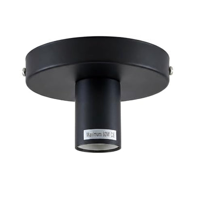 Flush Ceiling Lamp Holder – E27, 7 Colours, Optional Cage & Bulb - photo 26