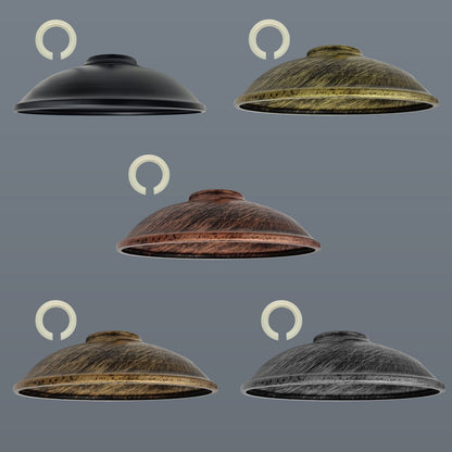 Rustic Saucer Lamp Shade 24 cm – Easy Fit, 6 Finishes - photo 11