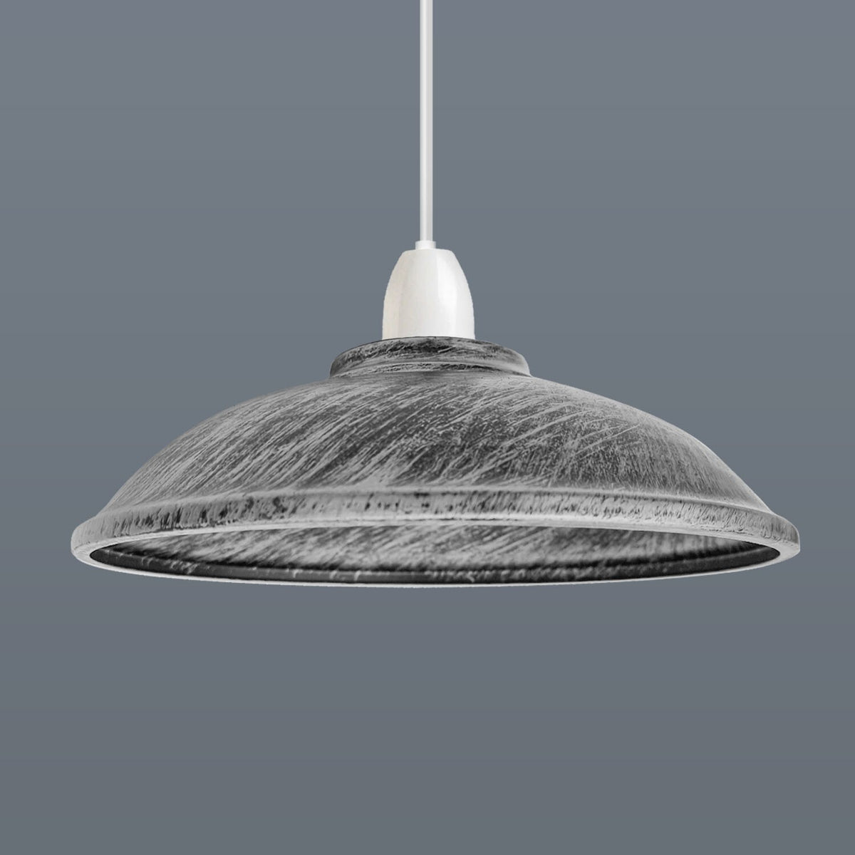 Rustic Saucer Lamp Shade 24 cm – Easy Fit, 6 Finishes - photo 14