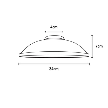 Rustic Saucer Lamp Shade 24 cm – Easy Fit, 6 Finishes - photo 2