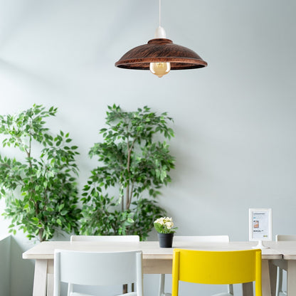 Rustic Saucer Lamp Shade 24 cm – Easy Fit, 6 Finishes - photo 4