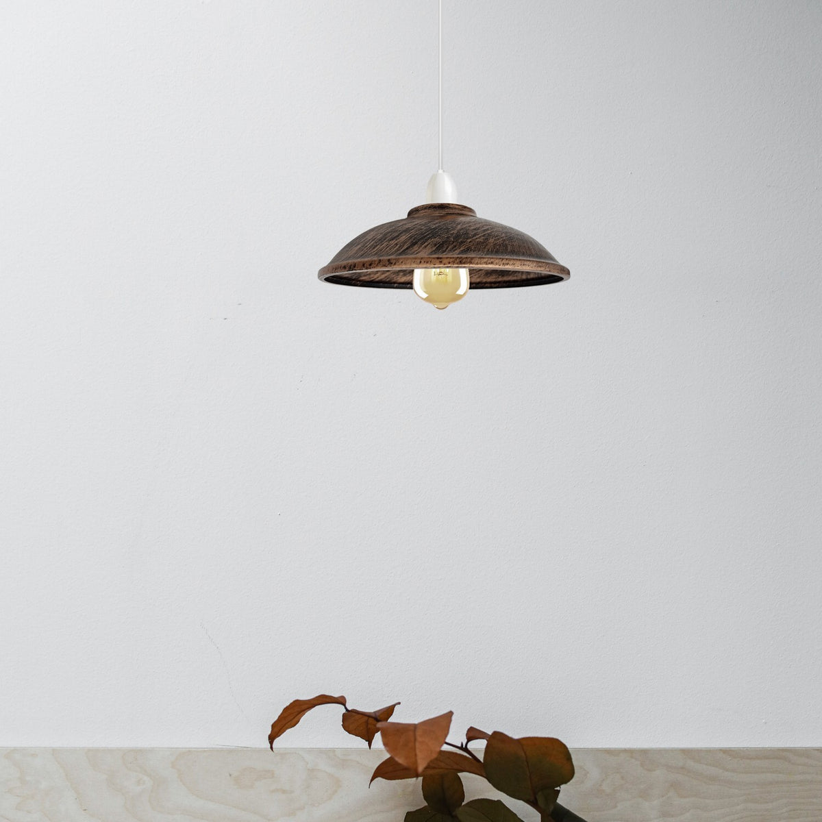 Rustic Saucer Lamp Shade 24 cm – Easy Fit, 6 Finishes - photo 7
