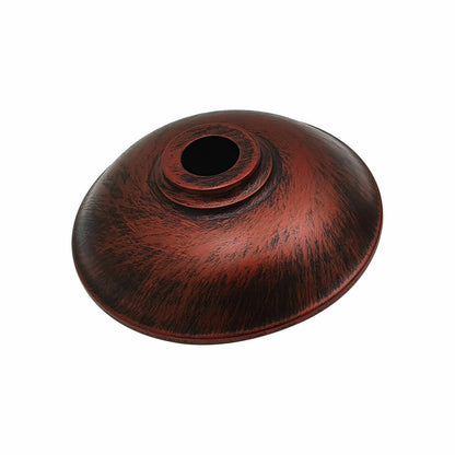 Rustic Saucer Lamp Shade 24 cm – Easy Fit, 6 Finishes - Rustic Red, 24 cm with Reducer Ring, Single