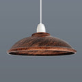 Rustic Saucer Lamp Shade 24 cm – Easy Fit, 6 Finishes