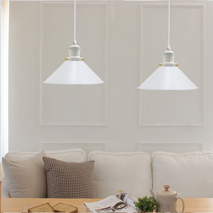 White Pendant Light – Dome, Cone, Barn or Cage Shade, E27 - photo 2