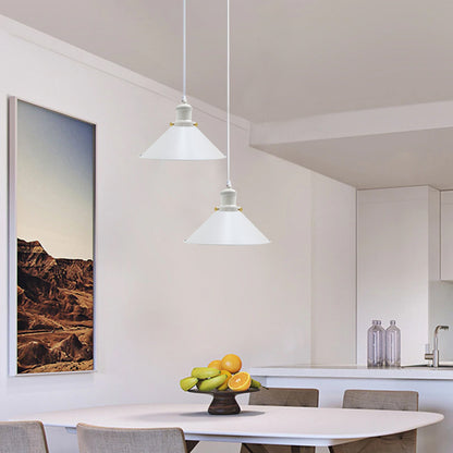 White Pendant Light – Dome, Cone, Barn or Cage Shade, E27 - photo 3