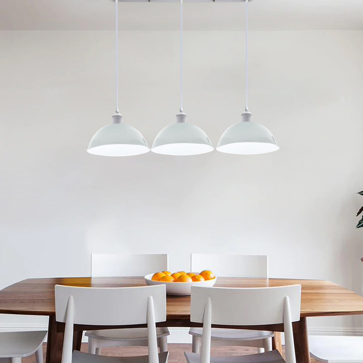 White Pendant Light – Dome, Cone, Barn or Cage Shade, E27 - photo 6