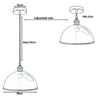 White Pendant Light – Dome, Cone, Barn or Cage Shade, E27 - photo 7