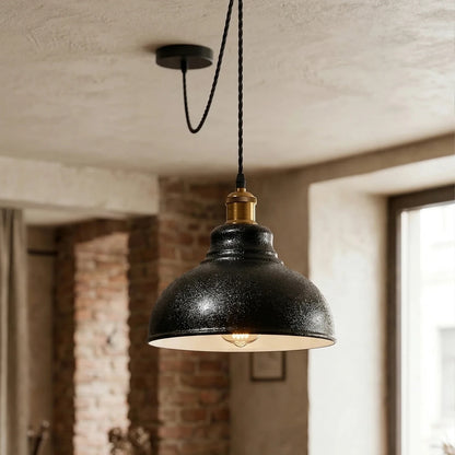 Swag Pendant Light – 2 m Twisted Cable, Ceiling Hook, Curvy Dome or Bulb - photo 6