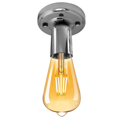 Flush Ceiling Lamp Holder – Metal, E27, 75 or 108 mm Plate - photo 6