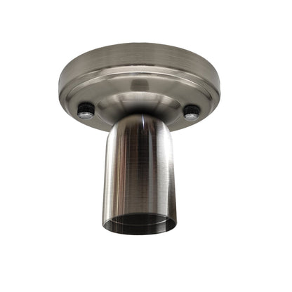 Flush Ceiling Lamp Holder – Metal, E27, 75 or 108 mm Plate - 108 mm, Satin Nickel, No Shade