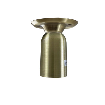 Flush Ceiling Lamp Holder – Metal, E27, 75 or 108 mm Plate - 75 mm, Green Brass, No Shade