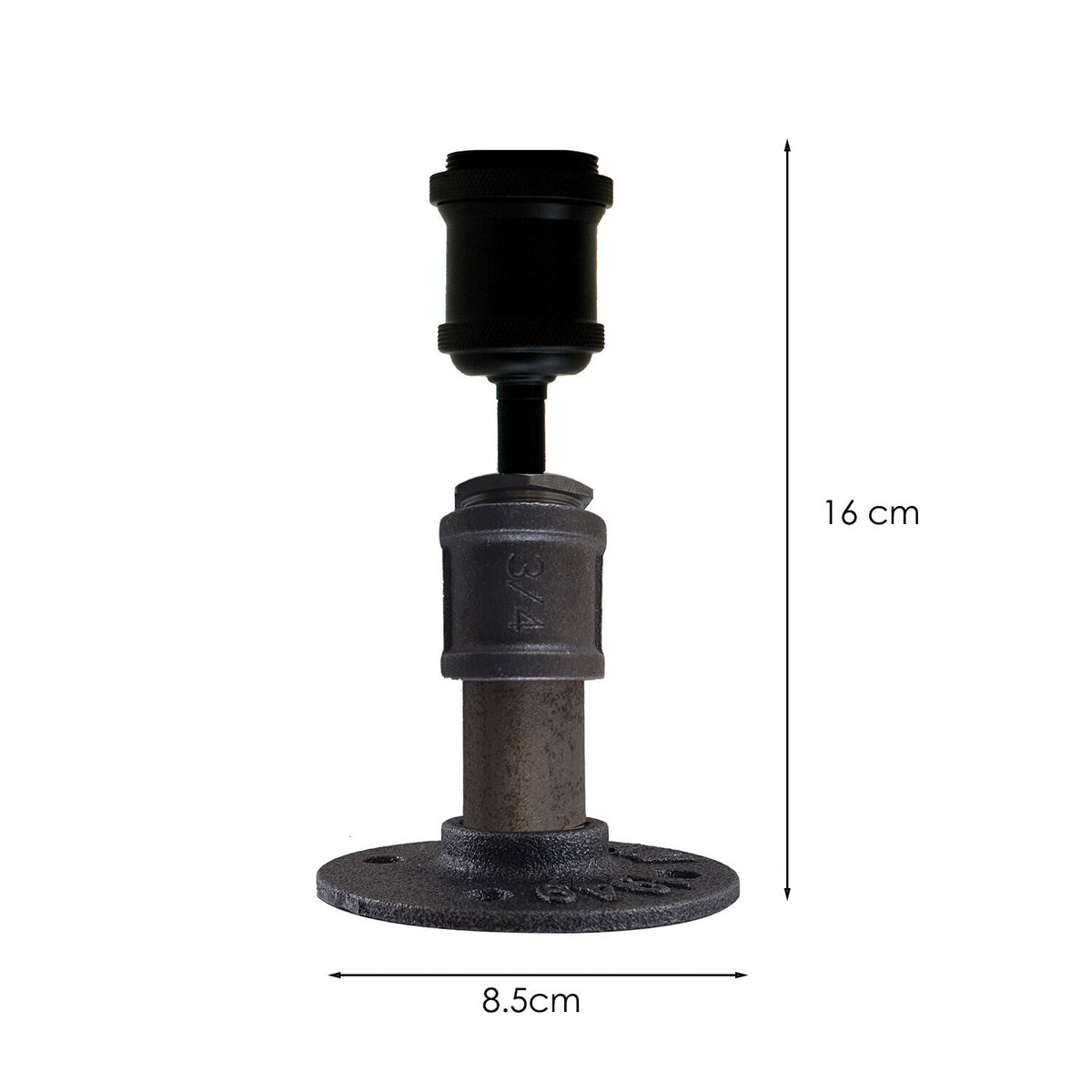 Steampunk Pipe Light Fitting – Wall or Ceiling, Rustic, E27 - photo 4