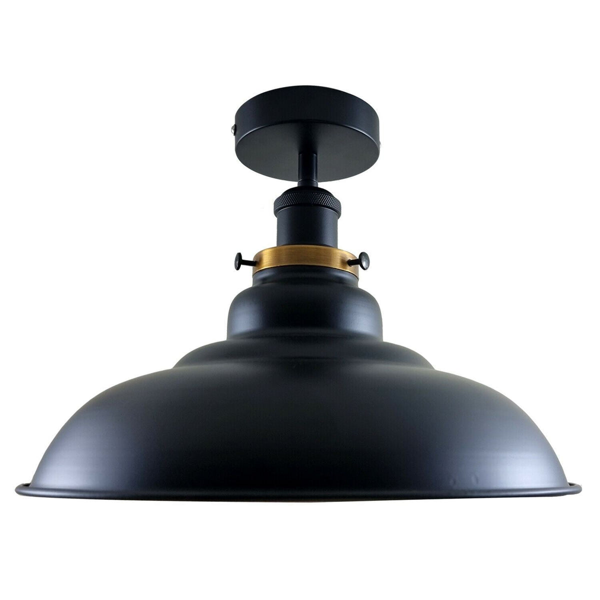 Semi Flush Ceiling Light – Scalloped, Dome or Gloss Metal Shade, E27 - photo 65
