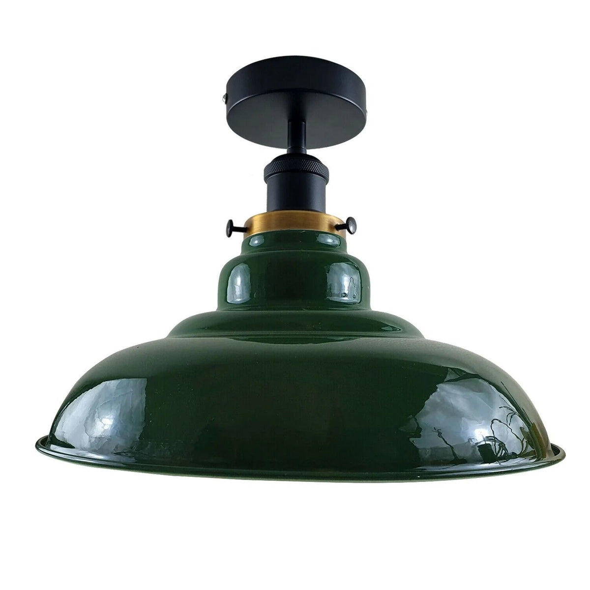Semi Flush Ceiling Light – Scalloped, Dome or Gloss Metal Shade, E27 - photo 63