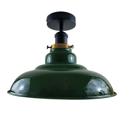 Semi Flush Ceiling Light – Scalloped, Dome or Gloss Metal Shade, E27 - photo 63