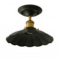 Semi Flush Ceiling Light – Scalloped, Dome or Gloss Metal Shade, E27