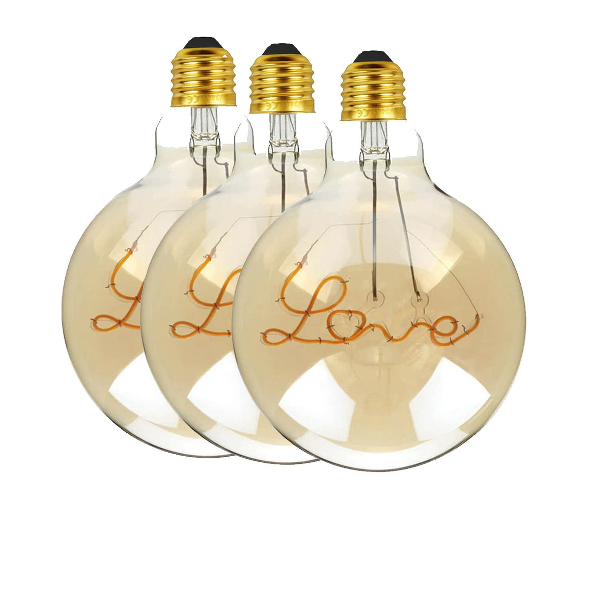 Vintage Spiral Filament LED Bulbs E27 – Globe, Diamond, Heart, Star & Tube - photo 13