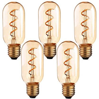 Vintage Spiral Filament LED Bulbs E27 – Globe, Diamond, Heart, Star & Tube - photo 18