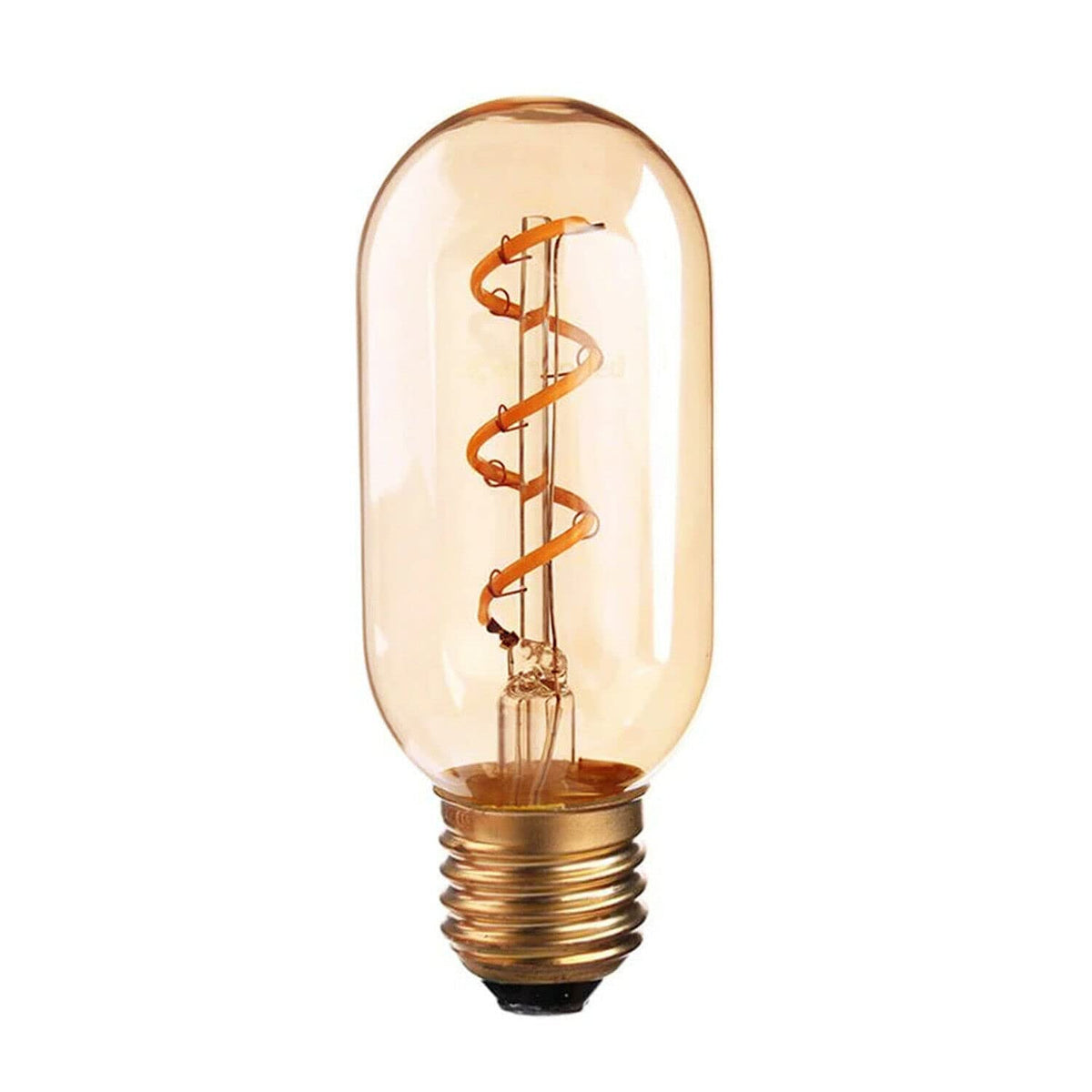 Vintage Spiral Filament LED Bulbs E27 – Globe, Diamond, Heart, Star & Tube - T45 Spiral, E27 4W, Single
