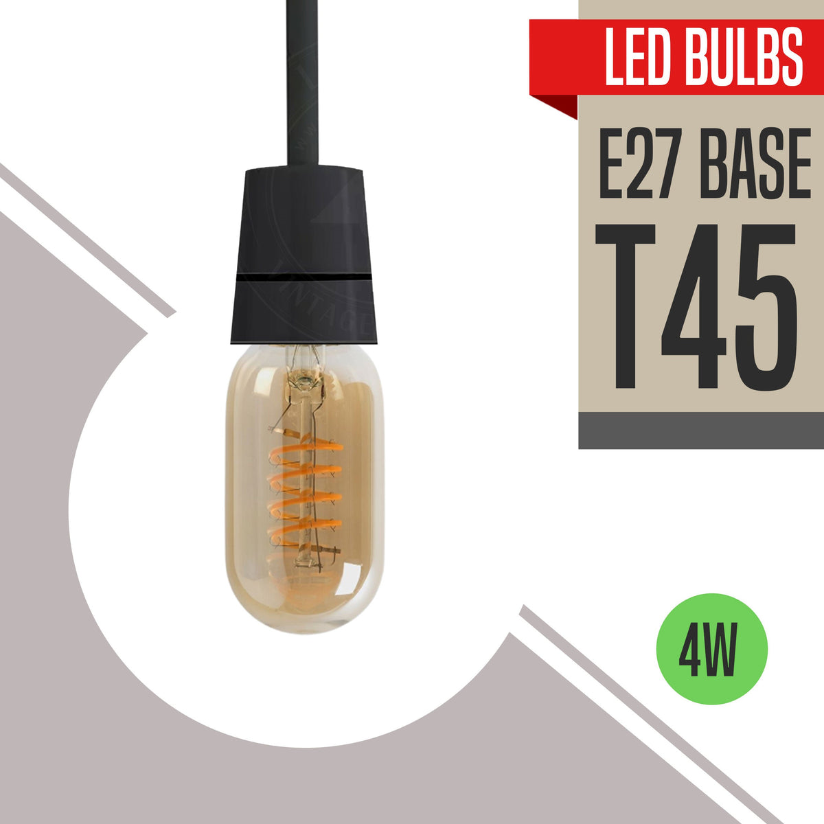 Vintage Spiral Filament LED Bulbs E27 – Globe, Diamond, Heart, Star & Tube - photo 17
