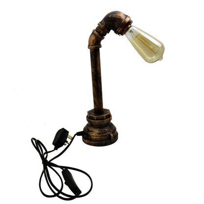 Vintage style Plug in Water Pipe Steampunk Desk Light Lamp - photo 6