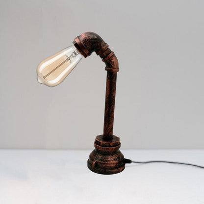 Vintage style Plug in Water Pipe Steampunk Desk Light Lamp