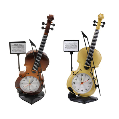 Violin Alarm Clock – Music Stand & Bow, 27.5 cm, Brown or Gold - photo 8