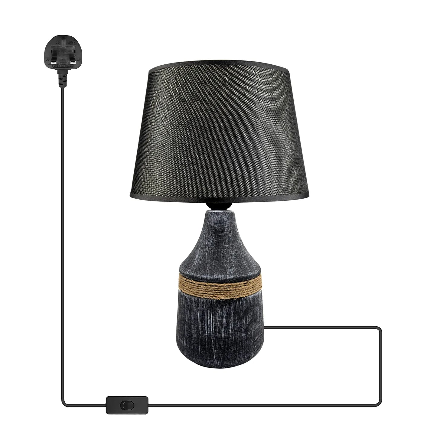 Ceramic Bedside Table Top Lamp 