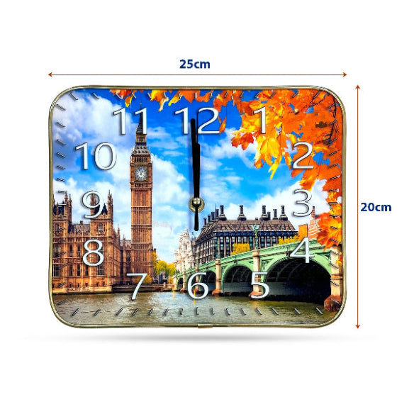 London Big Ben Wall Clock – 25 x 20 cm, Autumn Westminster Picture - photo 4