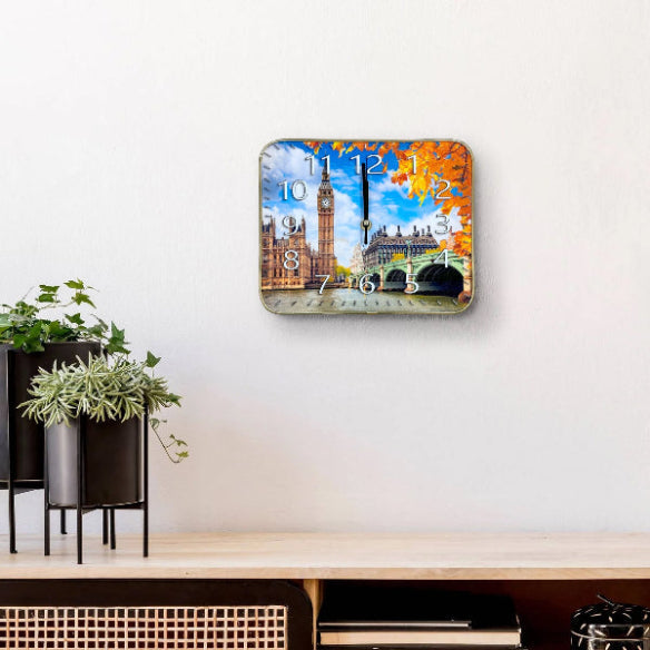 London Big Ben Wall Clock – 25 x 20 cm, Autumn Westminster Picture - photo 5