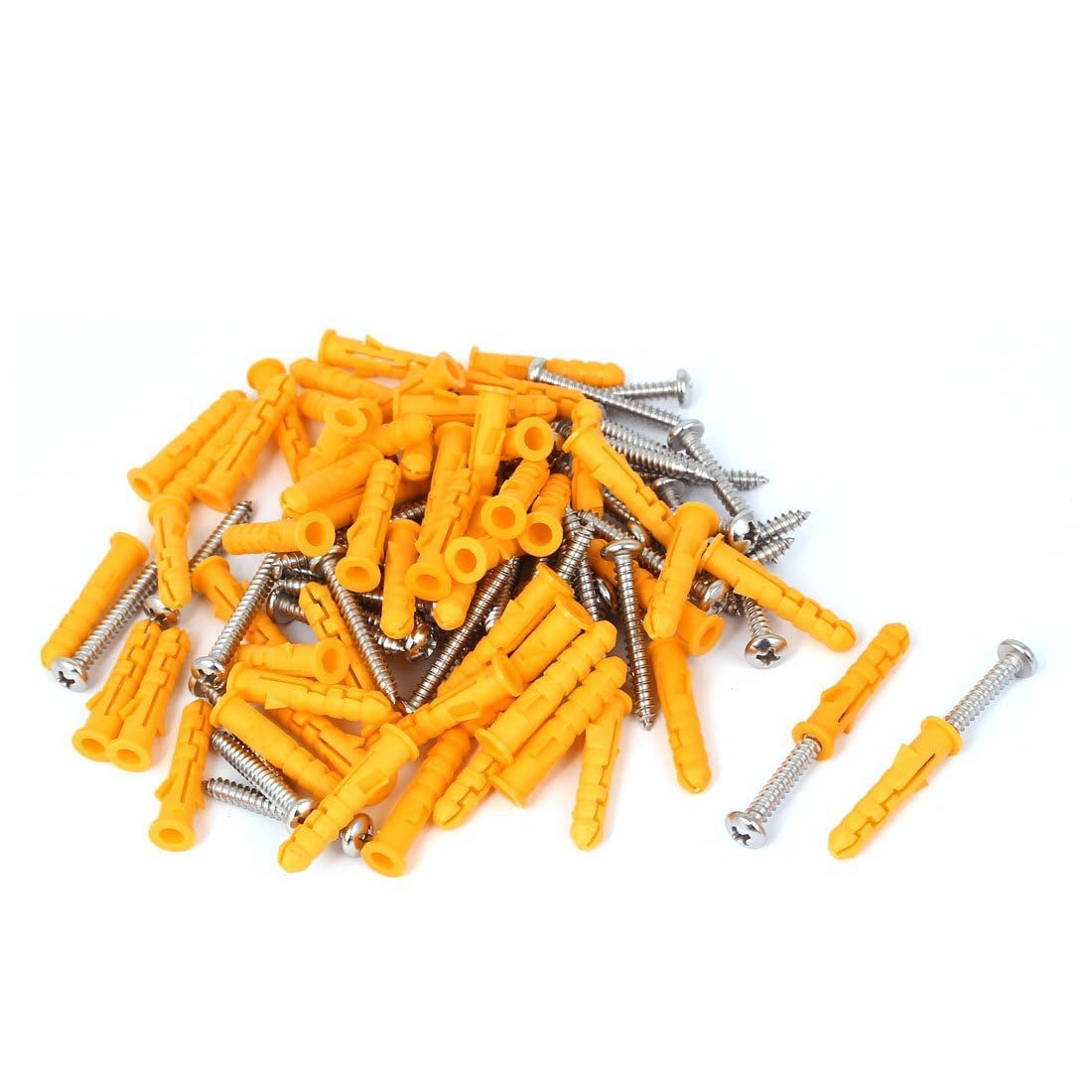 Yellow Wall Plugs and Screws, Pack of 50 – 6 x 40 or 6 x 60 mm - photo 5