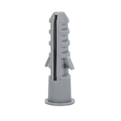 Grey Plastic Wall Plugs, Pack of 100 – 8, 10 or 12 mm, Plugs Only - 12 mm, 100 Plugs