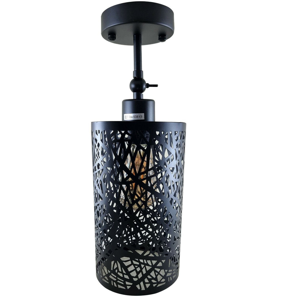Wall Sconce with Perforated Cage – Black or Brushed Copper, E27 - photo 11