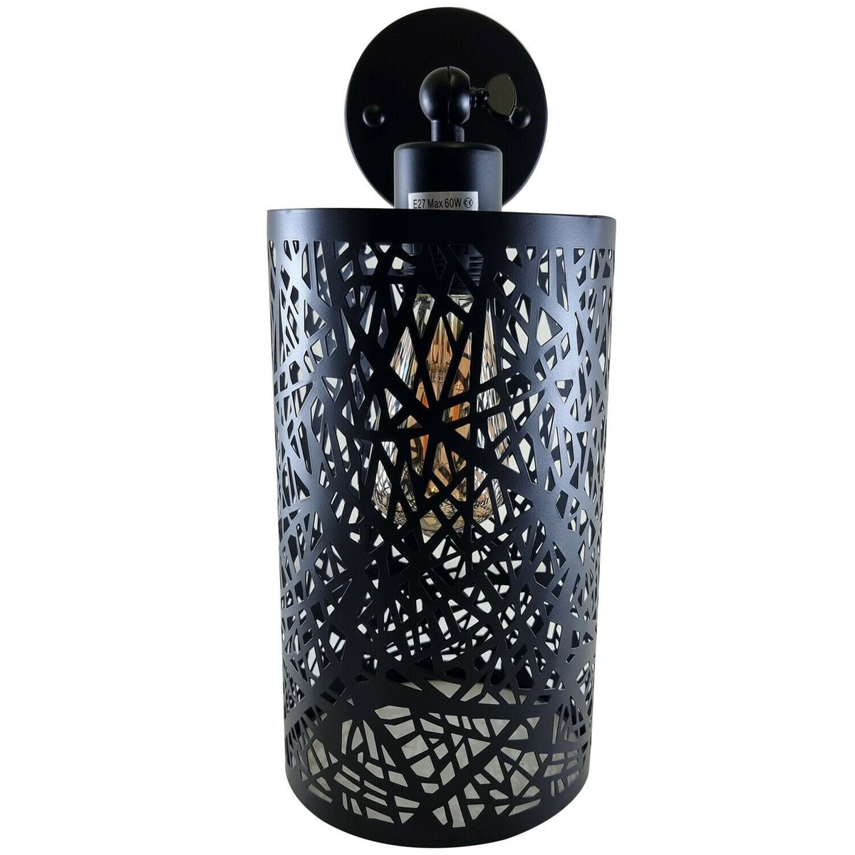 Wall Sconce with Perforated Cage – Black or Brushed Copper, E27 - photo 12