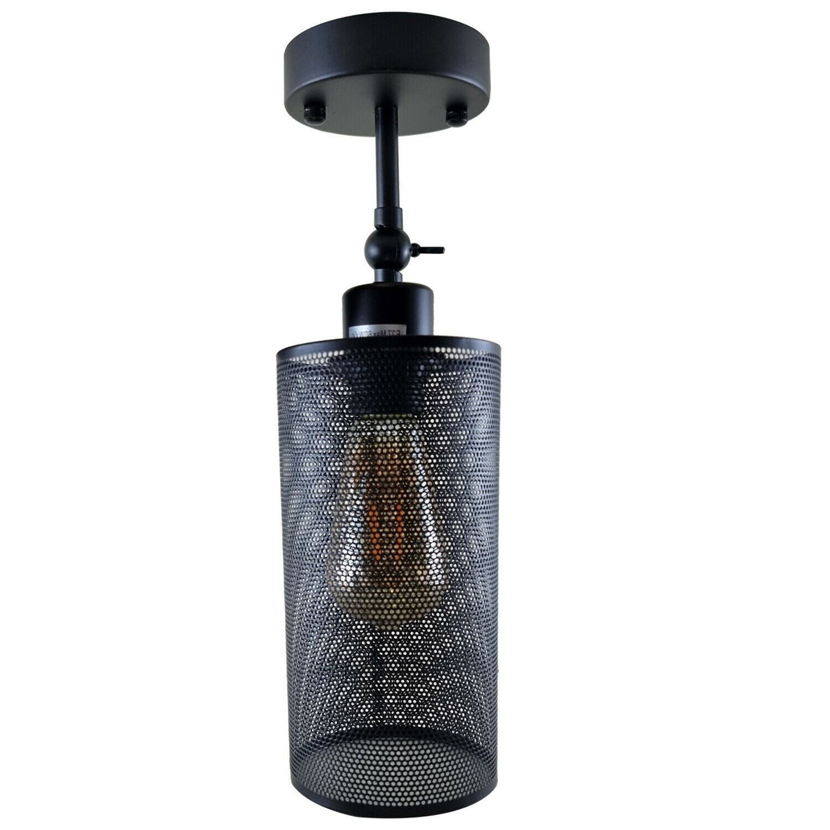Wall Sconce with Perforated Cage – Black or Brushed Copper, E27 - photo 14