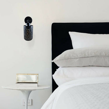 Wall Sconce with Perforated Cage – Black or Brushed Copper, E27 - photo 17