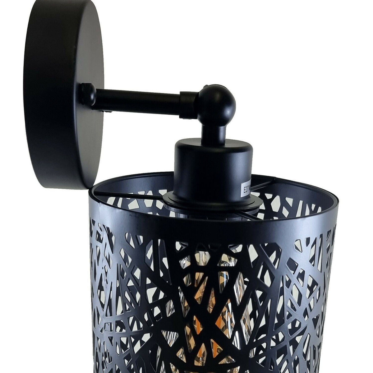 Wall Sconce with Perforated Cage – Black or Brushed Copper, E27 - photo 18