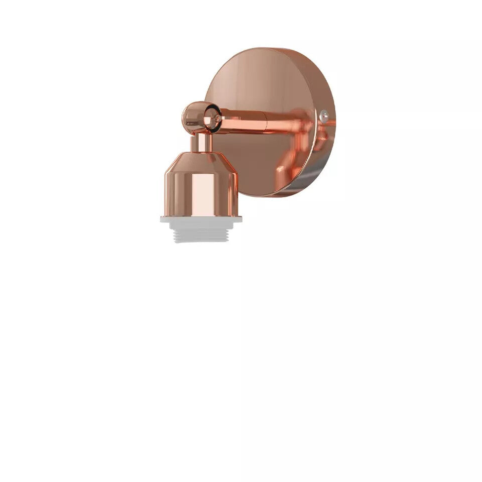 Adjustable Wall Sconce with Long Cage – Chrome, French Gold, Rose Gold - Rose Gold, No Shade, Without Bulb