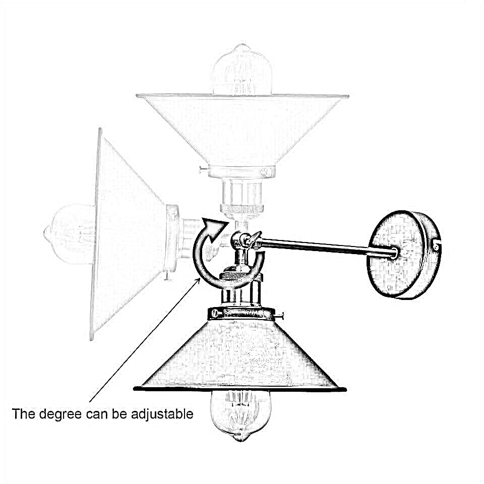 Swing Arm Wall Light with Flat Cone Shade – Pack of 2, Black or Brass - photo 16