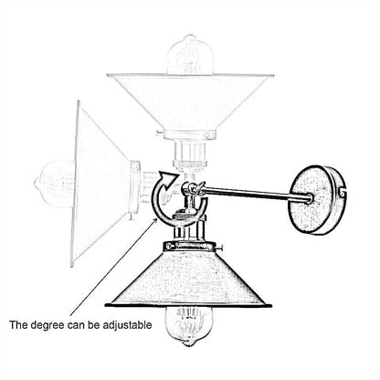 Swing Arm Wall Light with Flat Cone Shade – Pack of 2, Black or Brass - photo 16