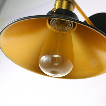 Swing Arm Wall Light with Flat Cone Shade – Pack of 2, Black or Brass - photo 31