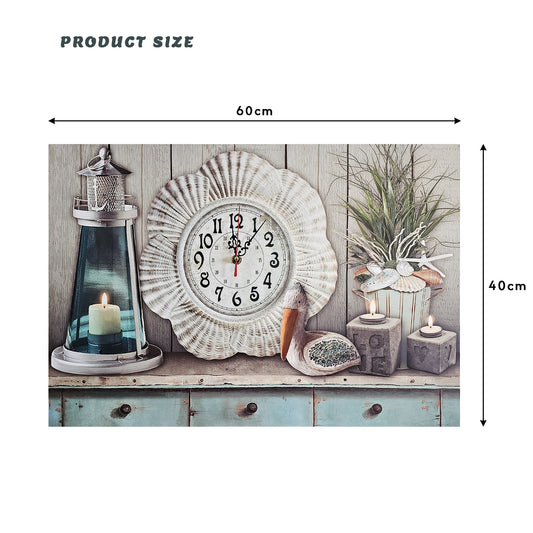 Seashell Art Painted Wall Clock