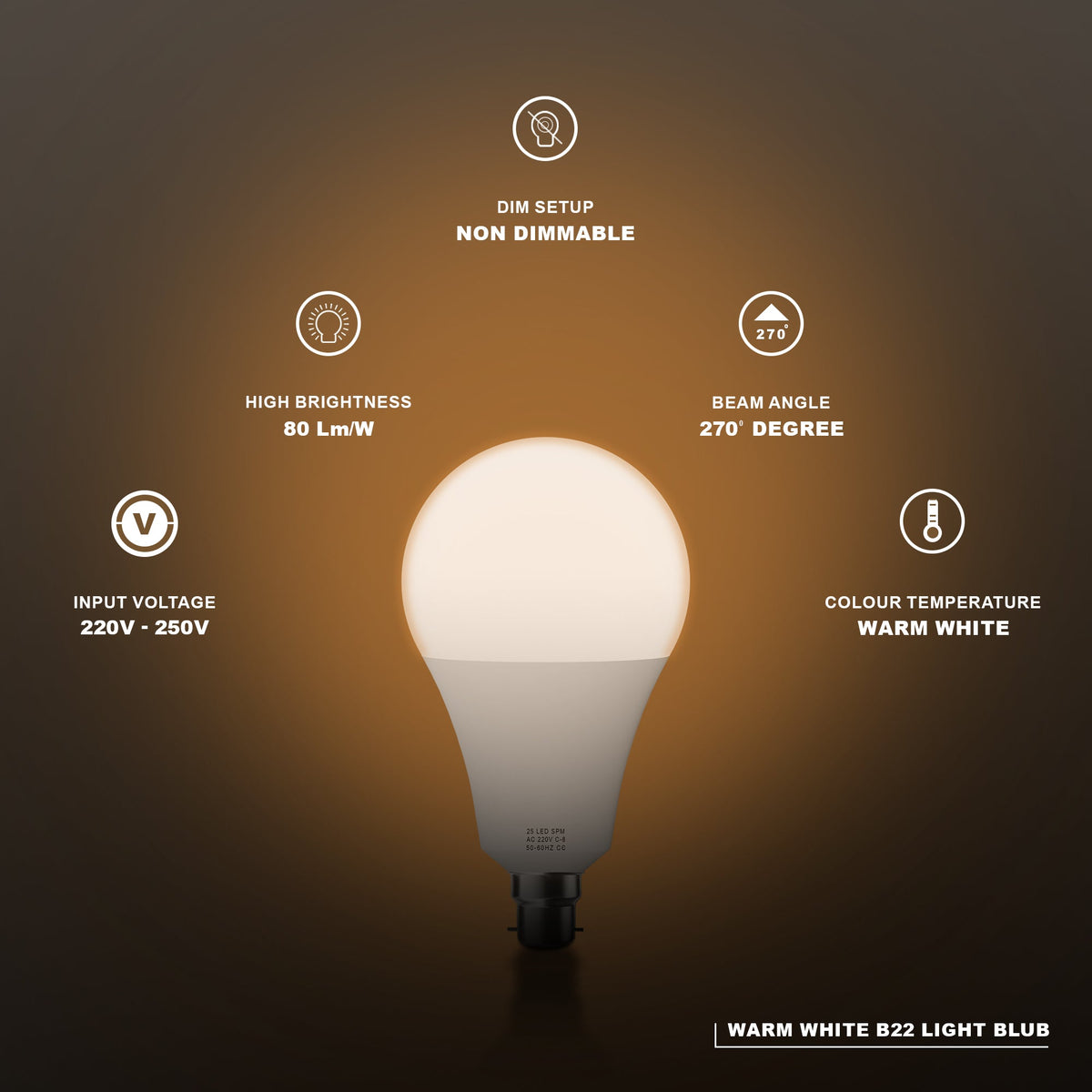 Warm White LED GLS Bulbs – E27 & B22 - photo 8