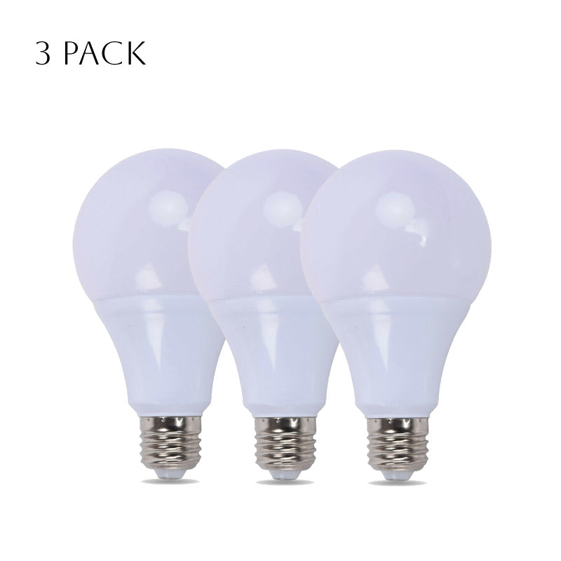 Warm White LED GLS Bulbs – E27 & B22 - E27, 18W, Pack of 3
