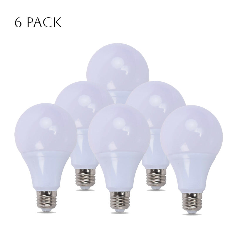 Warm White LED GLS Bulbs – E27 & B22 - E27, 18W, Pack of 6