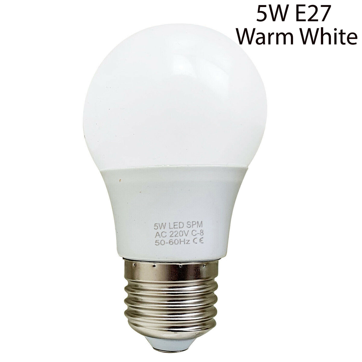 Warm White LED GLS Bulbs – E27 & B22 - E27, 5W, Single