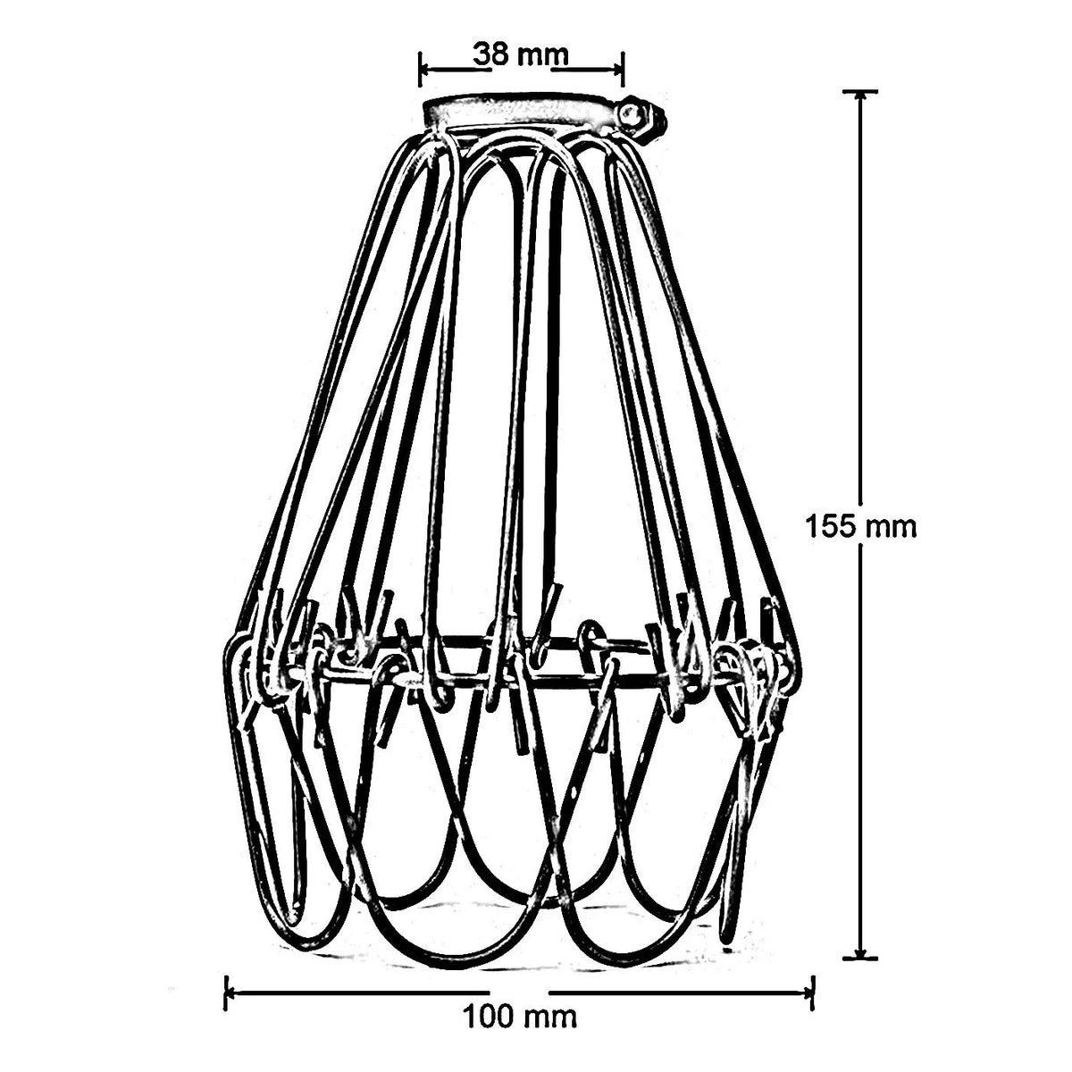 Water Lily Wire Cage Lamp Shade – Black, Red or Rustic Red - photo 3