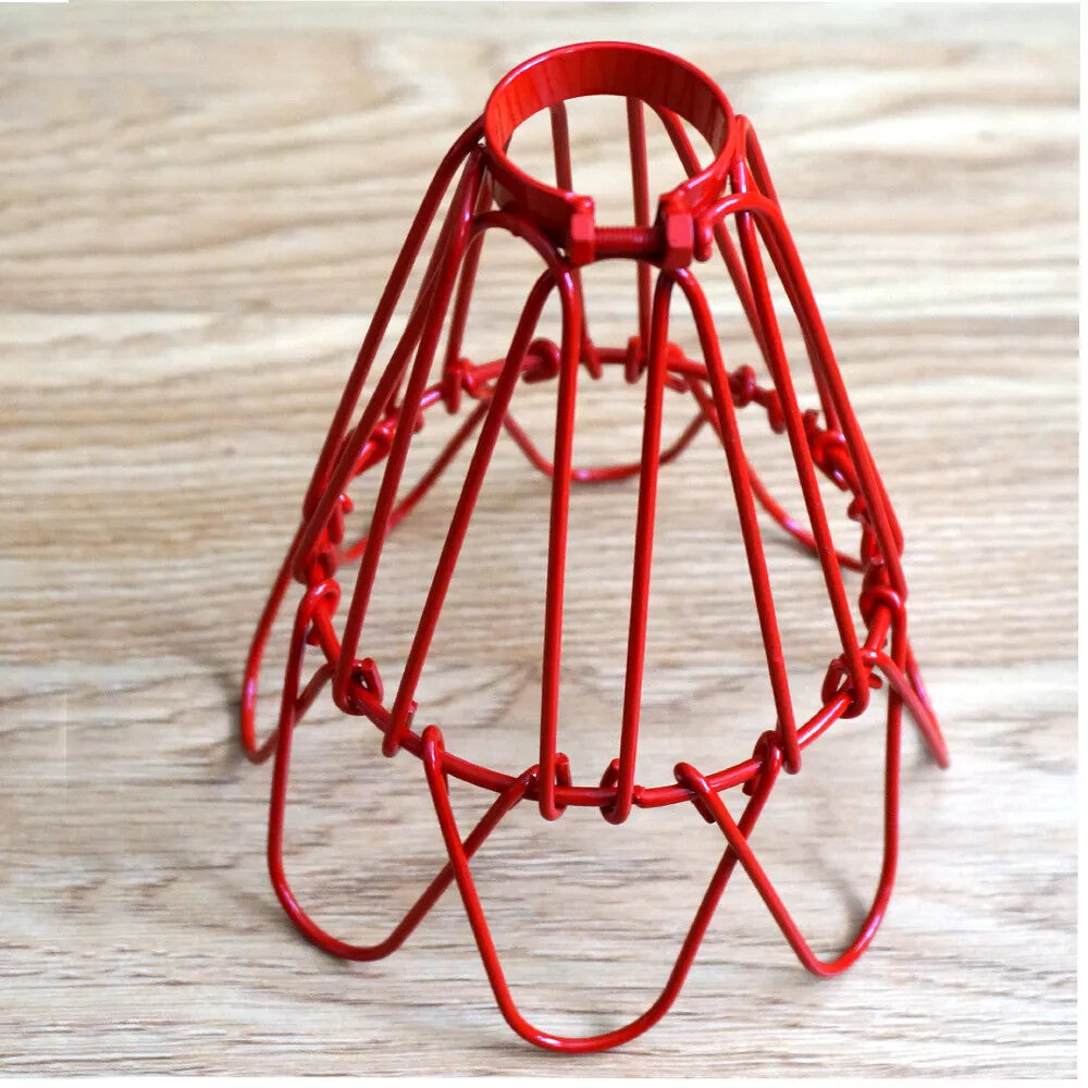 Water Lily Wire Cage Lamp Shade – Black, Red or Rustic Red